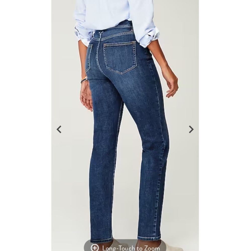J. Jill Womens Straight Leg Jeans High Rise Medium Blue Classic  Size 10 30.5